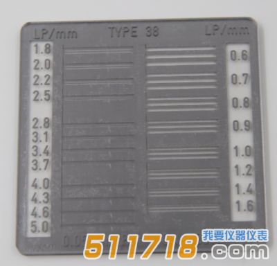 德國IBA TYP 38空間分辨率測試卡(200188)