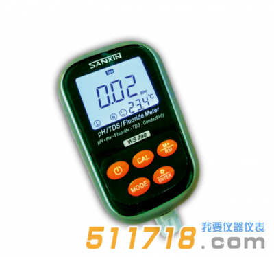 WS200便攜式pH/氟離子/電導率儀